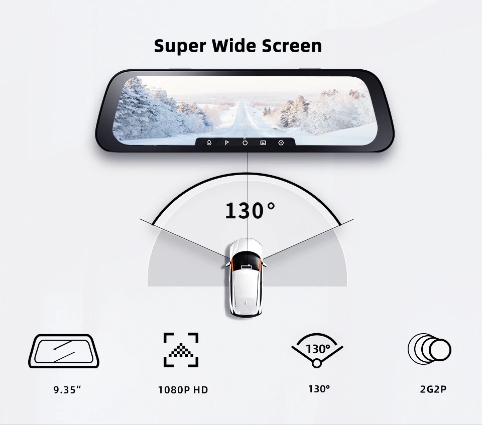 Xiaomi 70mai Rearview Dash Cam Wide - Autokamera s parkovacím senzorem NEJLEVNĚJŠÍ